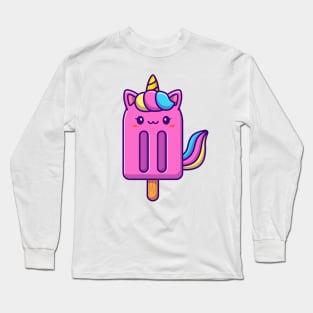 Cute Unicorn Popsicle Long Sleeve T-Shirt